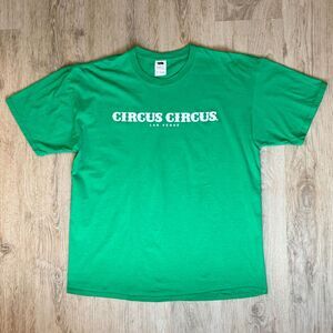 Fruit Of The Loom Circus Circus Las Vegas Graphic T-Shirt Green XL Nevada
